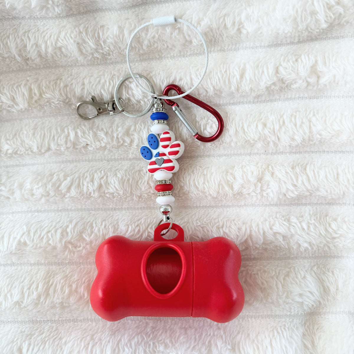 Beaded doggie bag holder