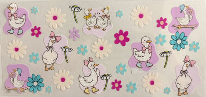 D-1550 FLOWER GOOSE 40 OZ WRAP 11"W X 5"H