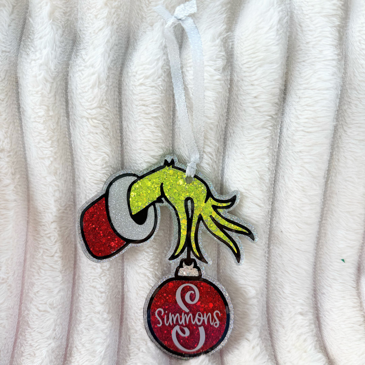 5 inch Green Hand Ornament